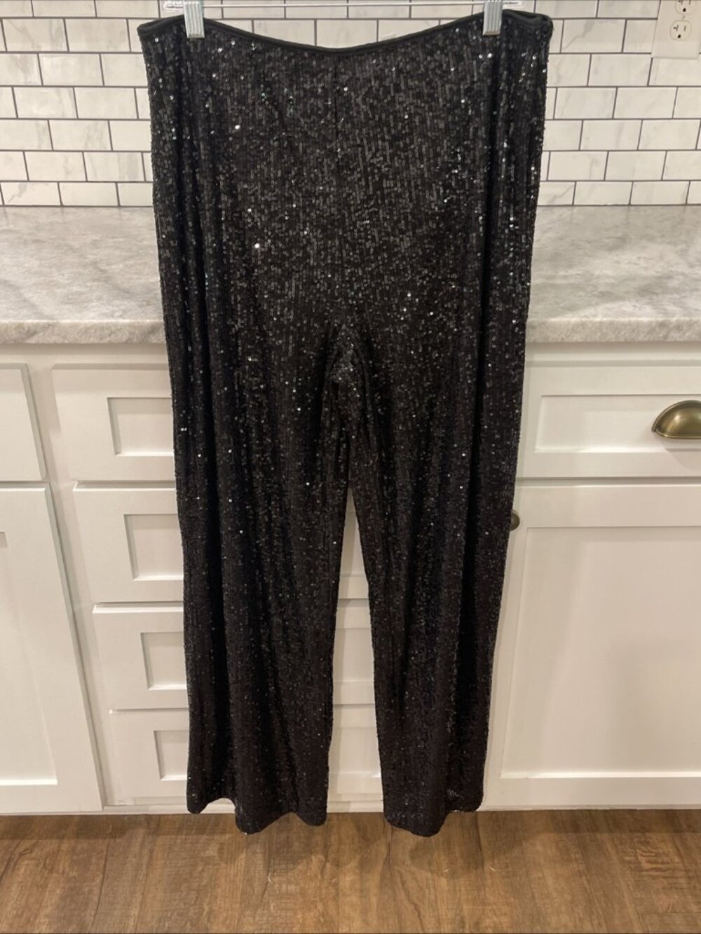 Elie Tahari Sequin  Pants  Womens XL Loose Fitting Party Bohemian Formal Holiday